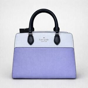 Kate Spade Madison Colorblock Saffiano Satchel Evening Iris Blue NWT